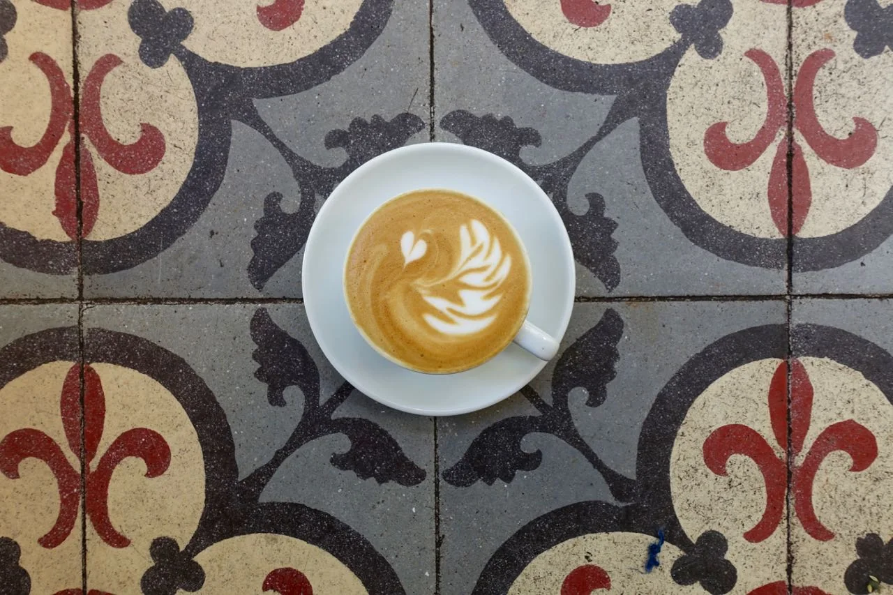 Flat white at Blackline Coffee in Hamburg