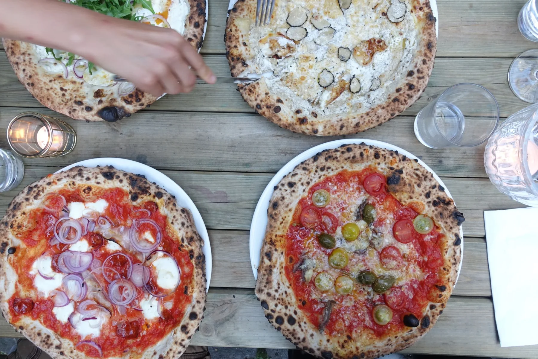 Neapolitan pizza at Jill’s restaurant in Hamburg