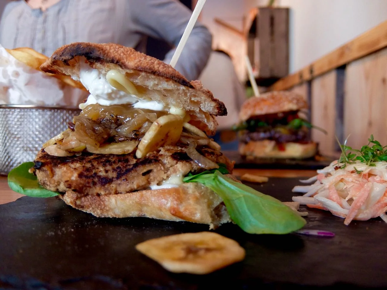 vegan tofu burger