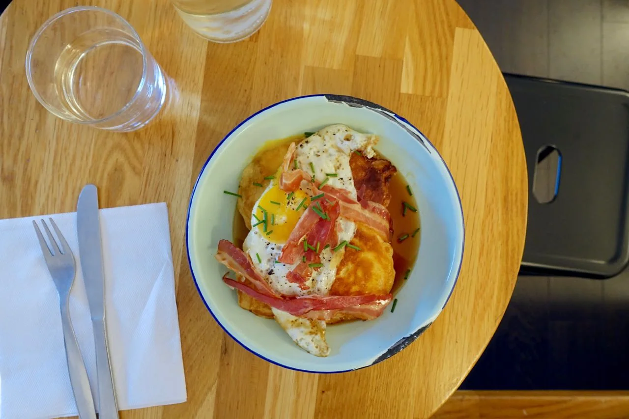 Bacon Pancakes at La Fiancée