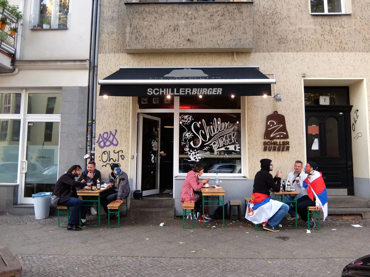 Schiller Burger outside