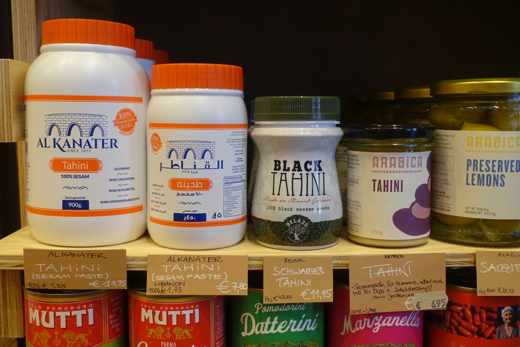 Al Kanater Tahini and Arabica Tahini at Goldhahn und Sampson