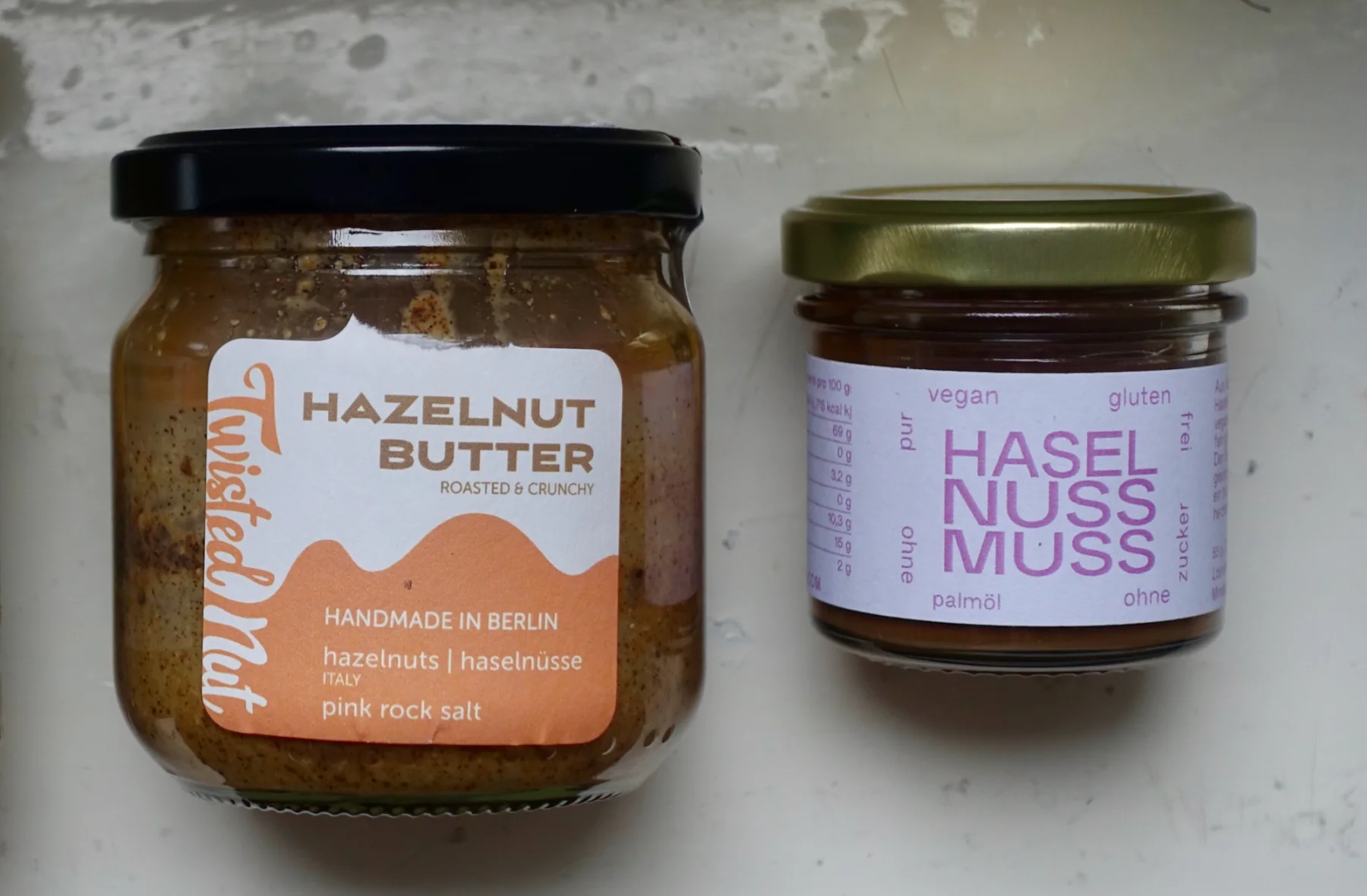 the two best hazelnut butters in Berlin: Twisted Nut and Pars Pralinen