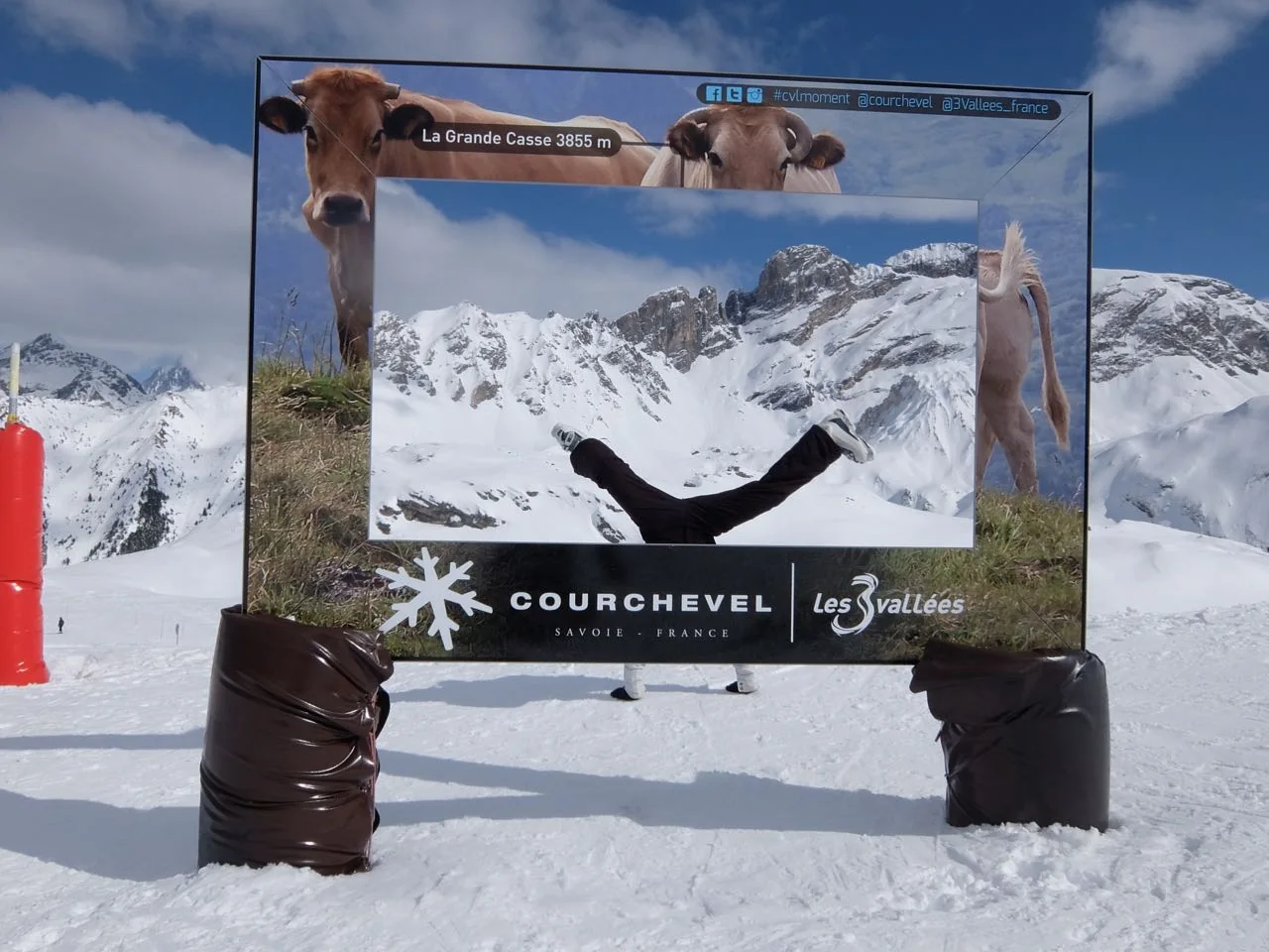 Doing cartwheels in Courchevel