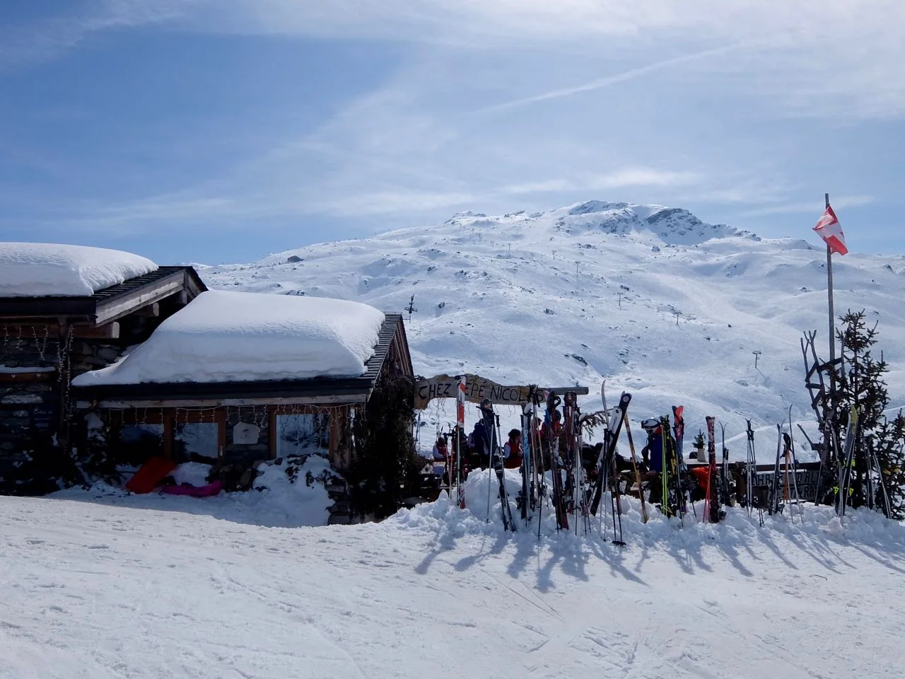 Lunch break on the mountain in Les 3 Vallées