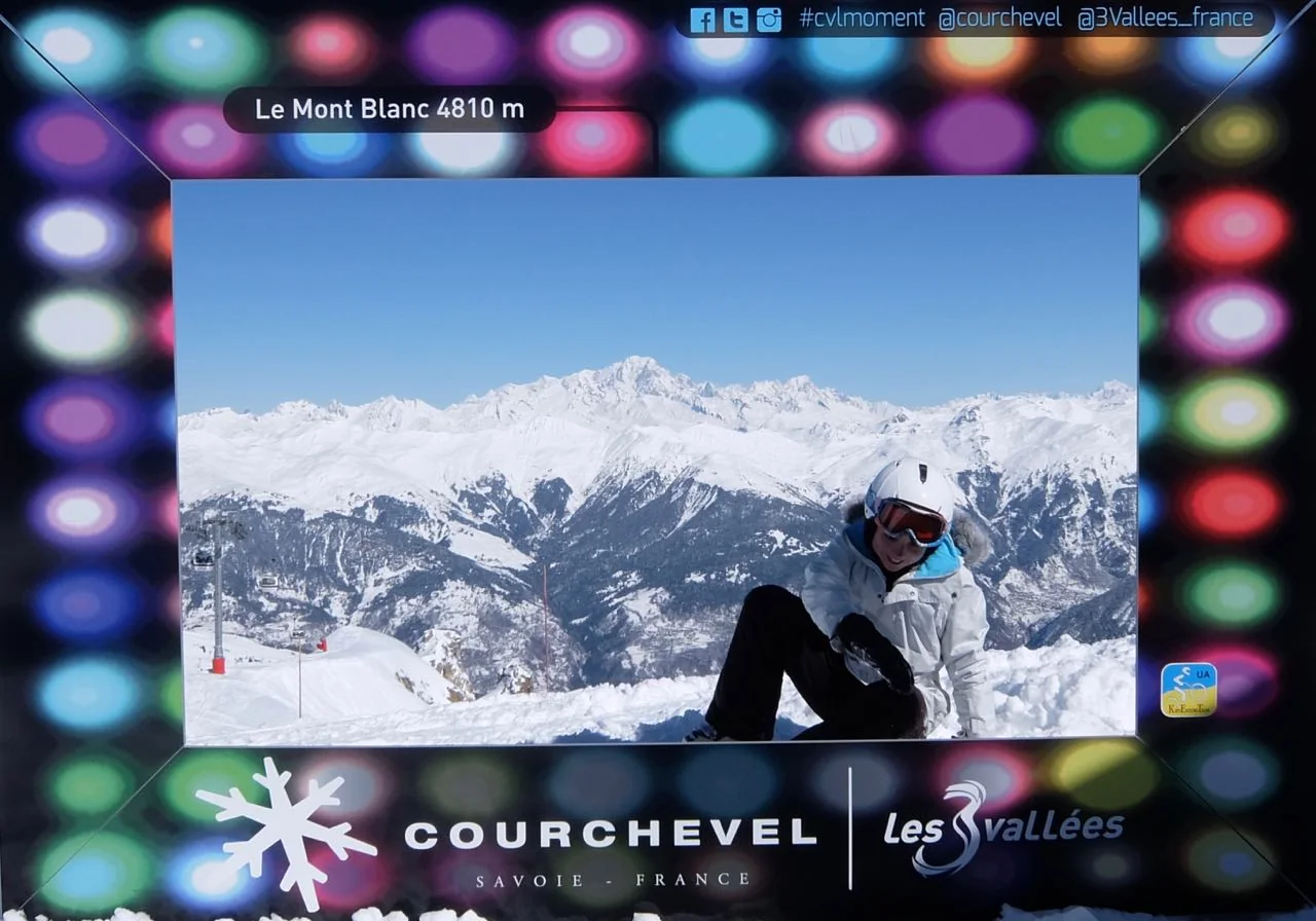 Anouk posing in Courchevel