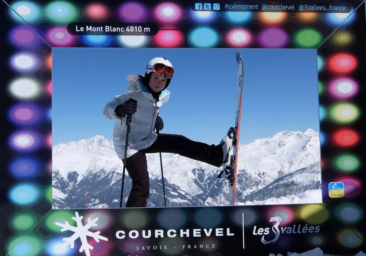 Anouk posing in Courchevel