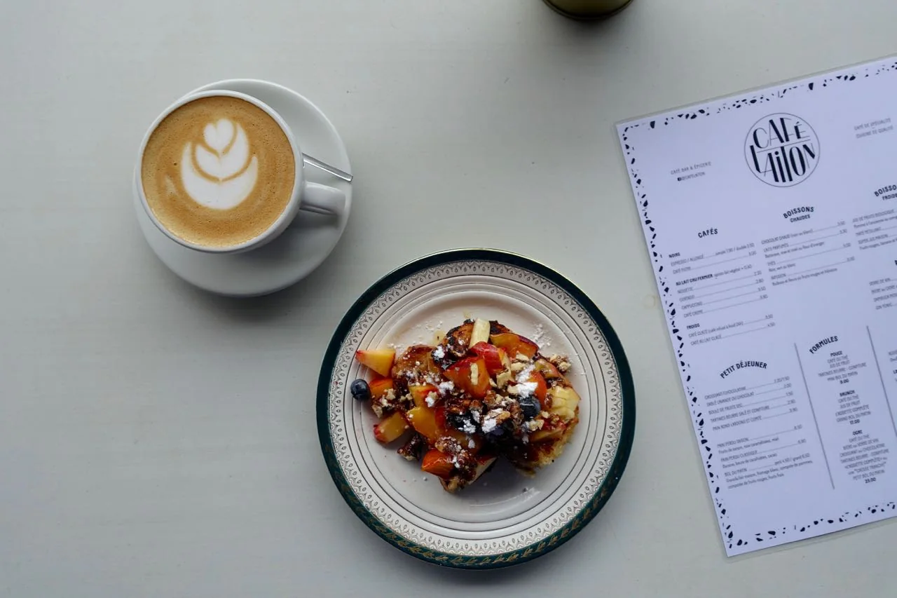 Café Laiton french toast and flat white