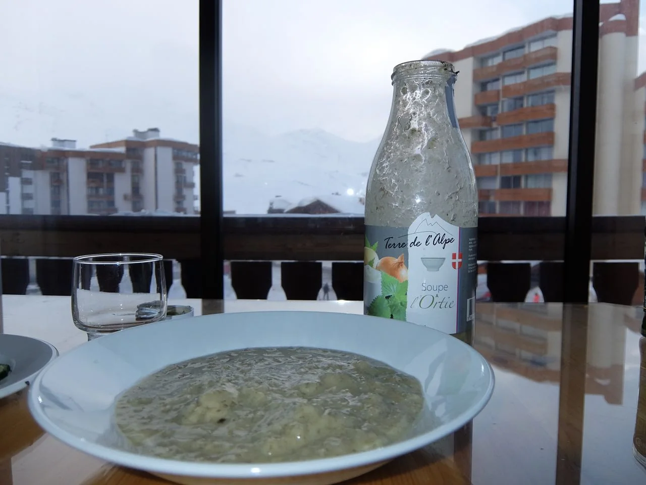 Soup for dinner in Val Thorens