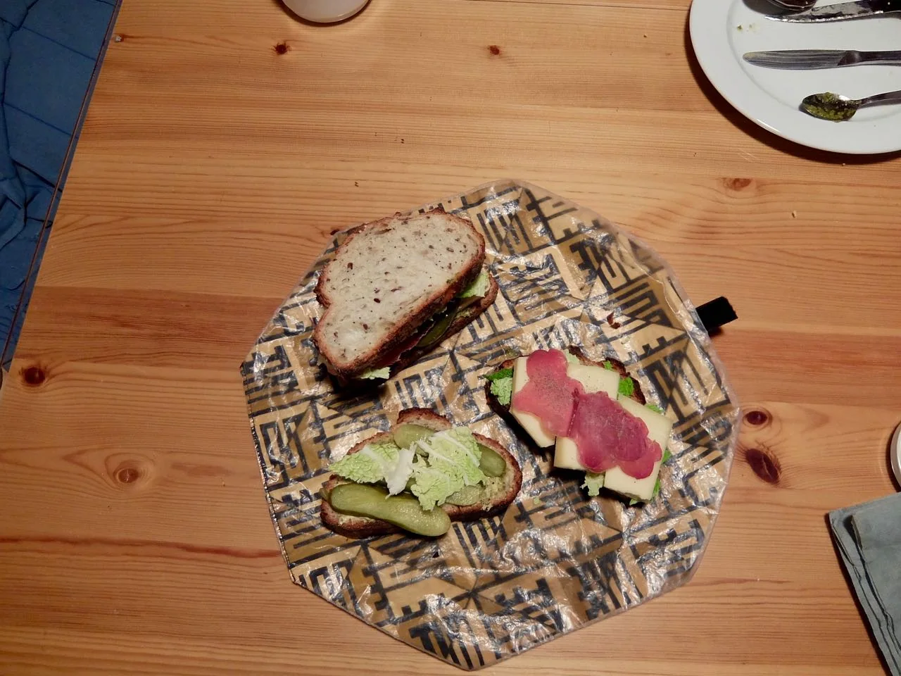 Sandwich Prepping (but that bread wasn't as good as the Pain du Nordique)