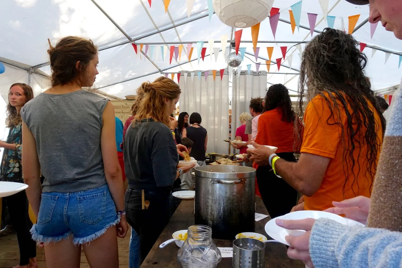 Vegan Surf Camp Buffet Tent
