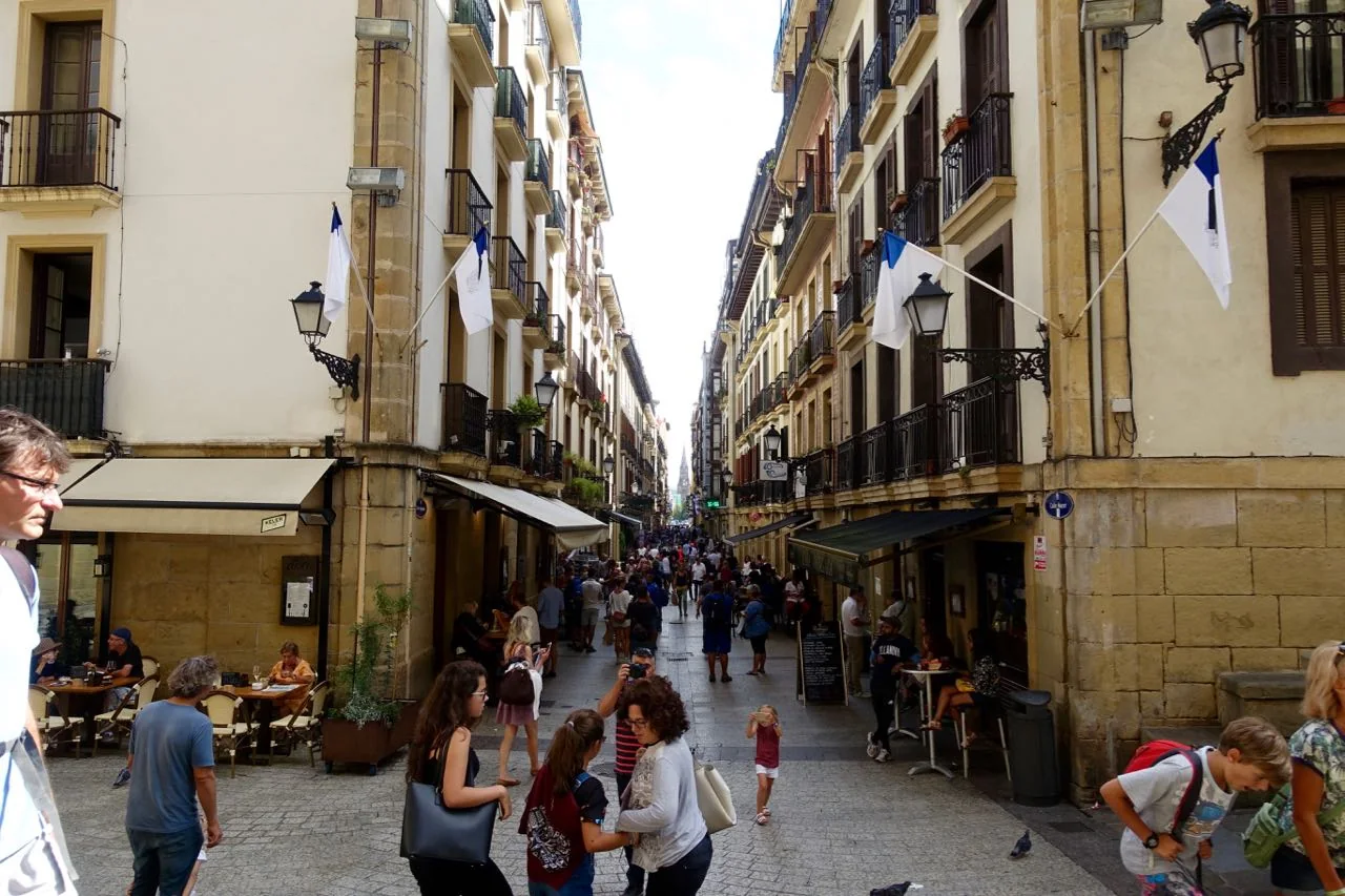narrow streets San Sebastian