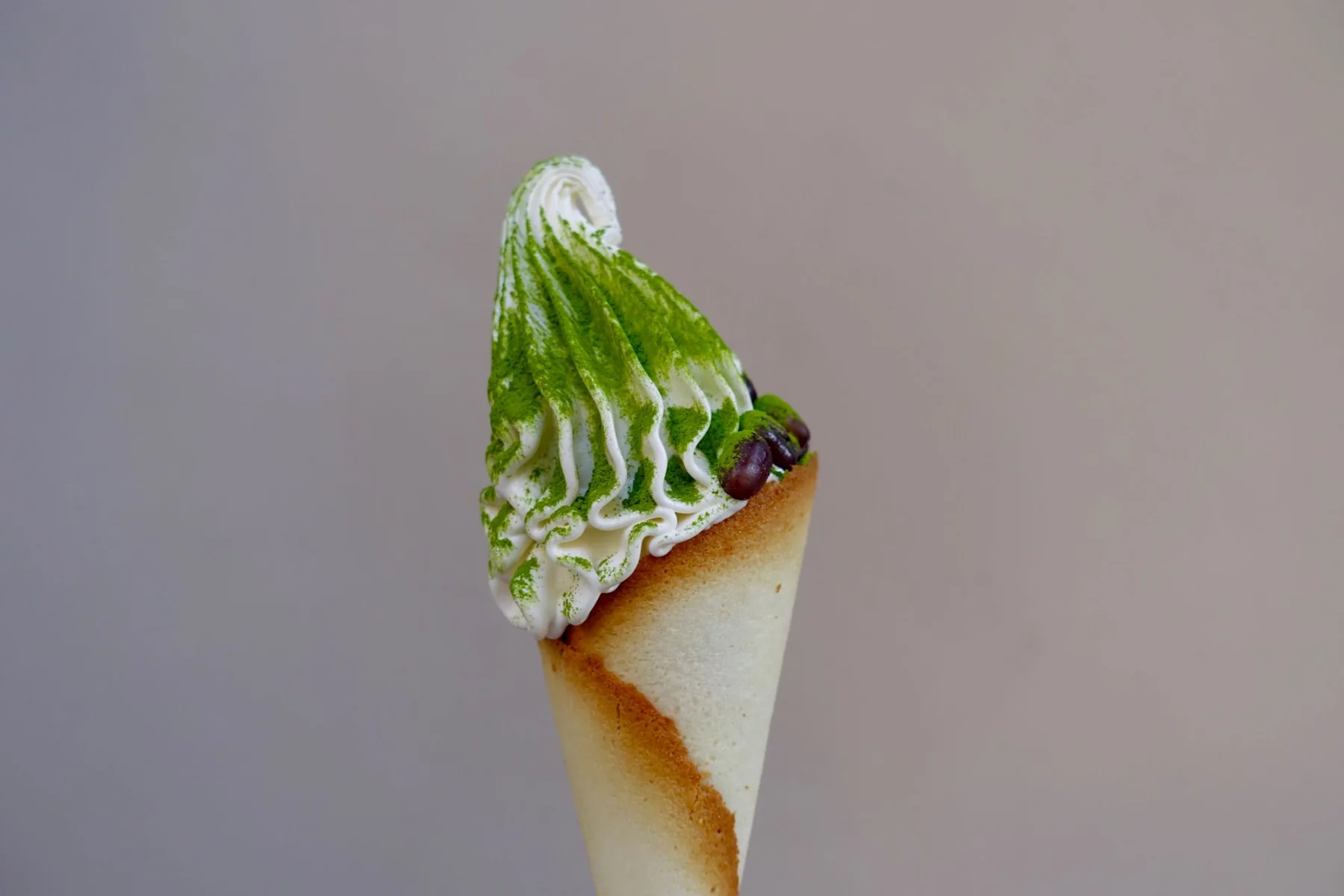 Soft Serve with Matcha and Adzuki Beans